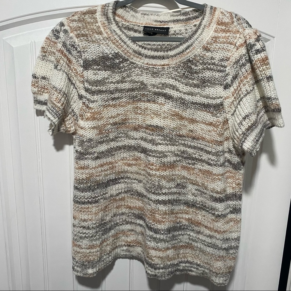 Lane Bryant fri colored,  short sleeve, light sweater